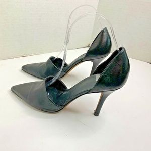 Vince Womens Sz 7 M Dorsay Black 3.5 in Heels Shoes Leather Pump Celeste…